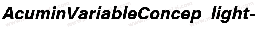 AcuminVariableConcep light字体转换